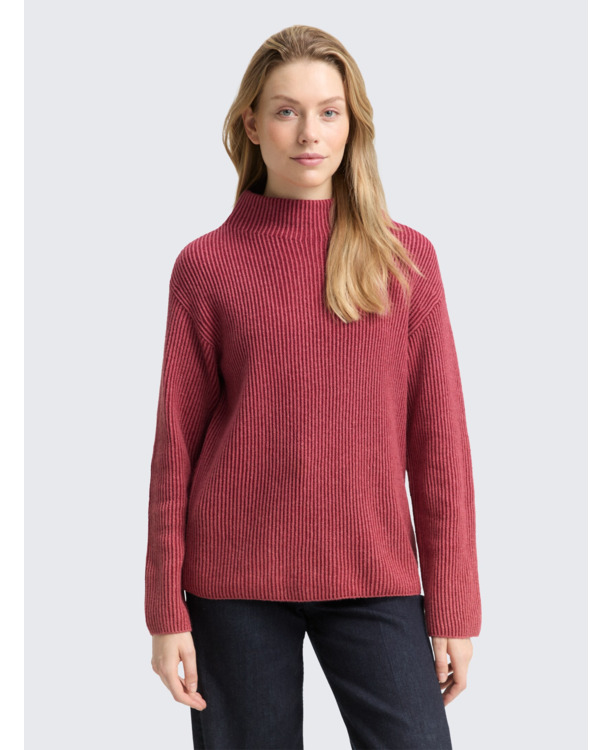 Uitgebreide trui met opstaande Kraag