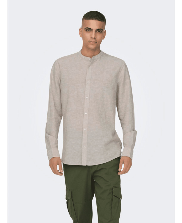 Slim Fit China Kraag Lange Mouwen (L/M) Heren