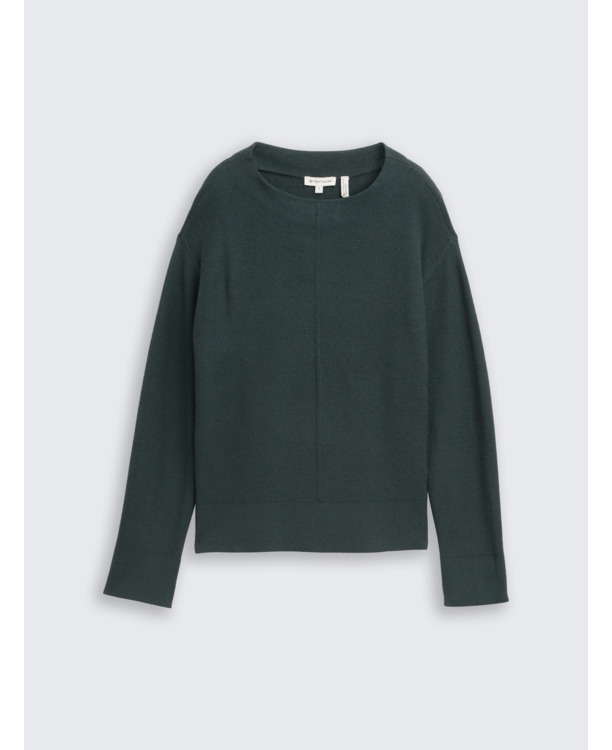 Uitgebreide trui met opstaande Kraag