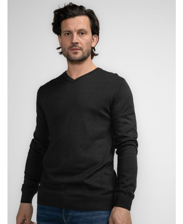 Heren Breiwerk V-hals Basic