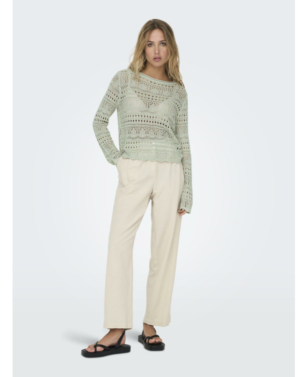 Knit Fit Boat Neck Long Sleeves (L/S) Gehaakte trui