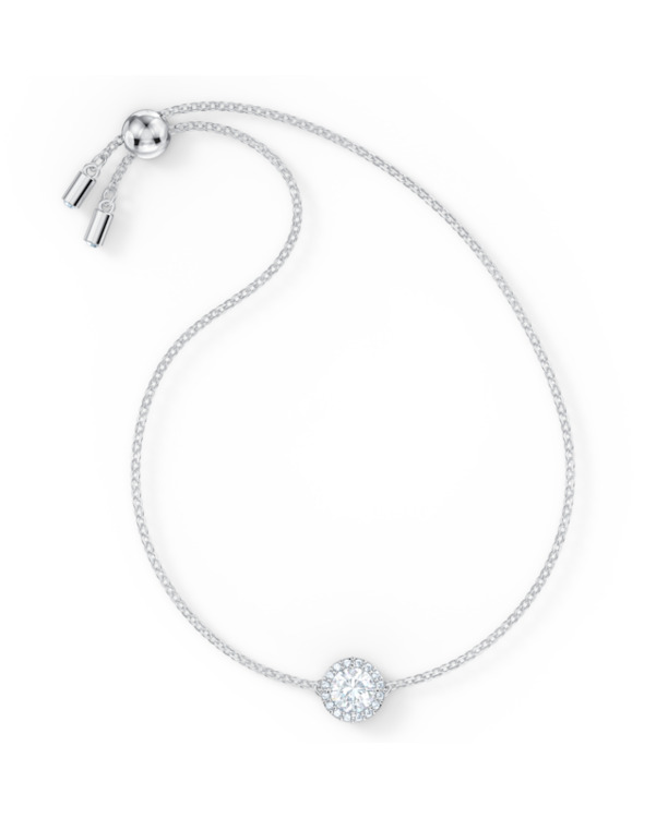 Una Angelic Soft Bracelet Round Rhodium shiny White