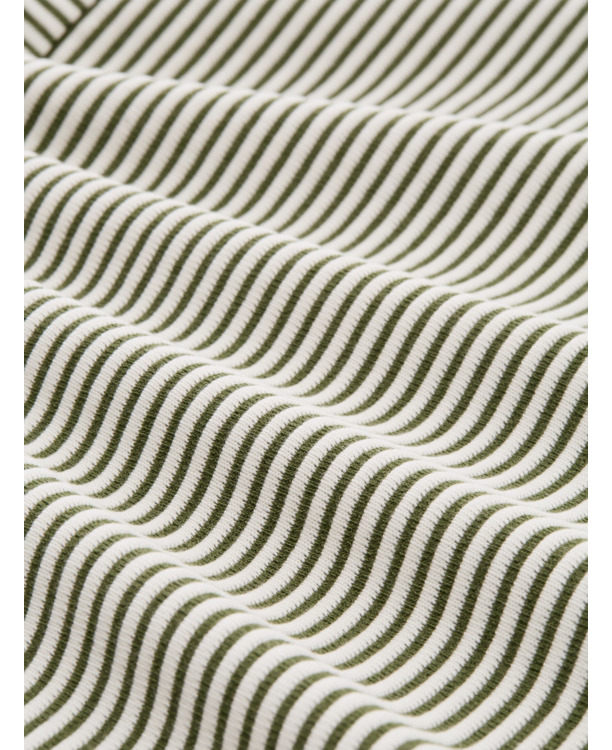 Sweatshirt met gestreepte print en wijde hals