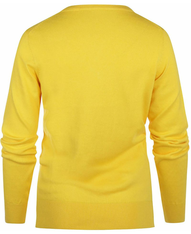 Steppin' Out Trui Cashmere Dames V-hals Geel