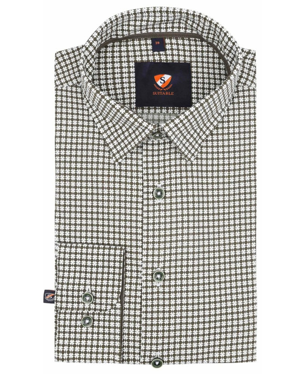 Suitable Overhemd Print Groen