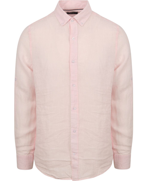 Suitable Overhemd Linnen Lichtroze