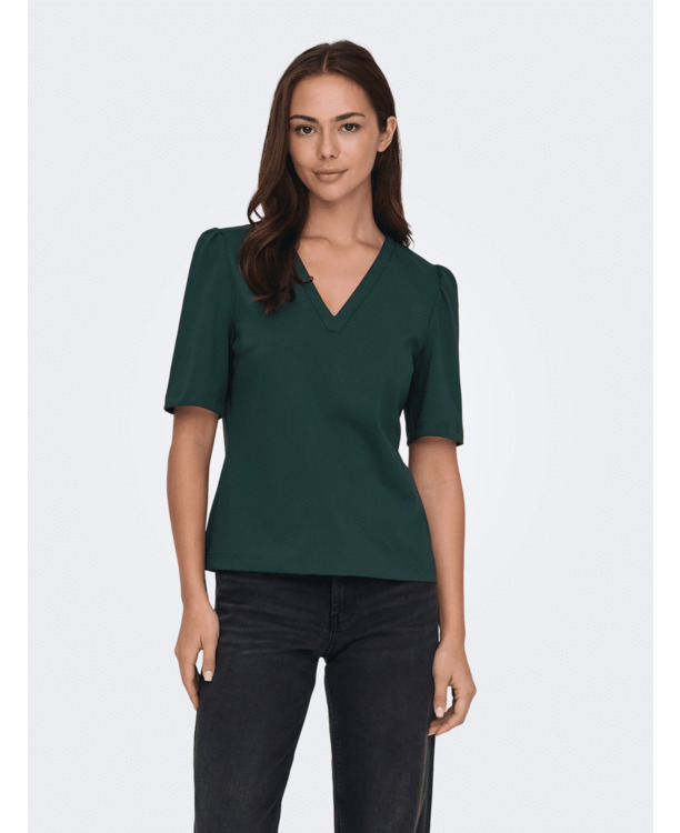 ONLANIE SS V-NECK TOP PNT