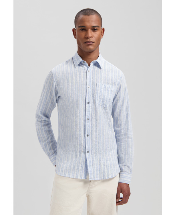Clay Shirt Seersucker Stripe