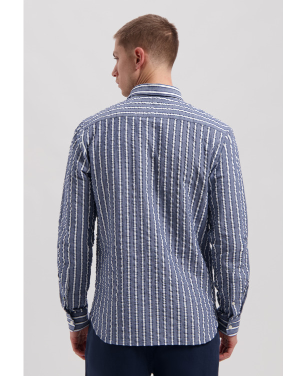 Leonard Shirt Seersucker Stripe