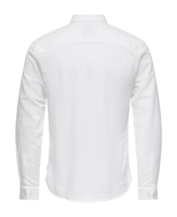 Slim Fit Overhemdkraag Lange Mouwen (L/M) Heren