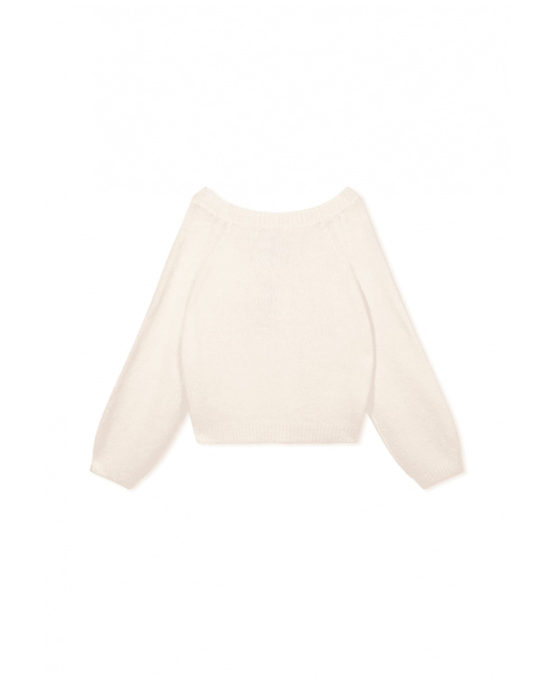 10DAYS Dames cropped V-hals trui alpaca