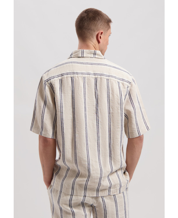 Saul Shirt Linen Stripe