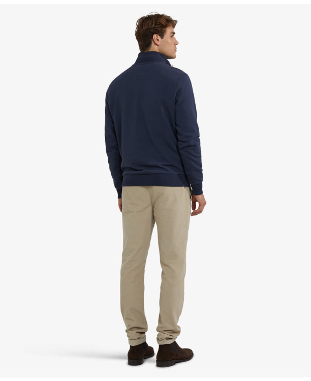 Zip Mock Sweatshirt 100% Cotton Heren