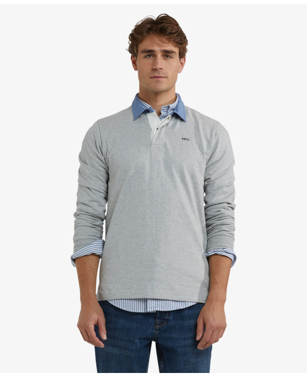 Solid Rugby 100% Cotton Heren