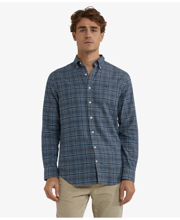 Flannel Twill Check Shirt 100% Cotton Heren