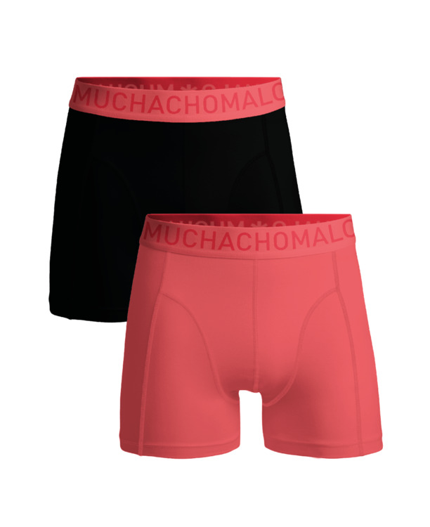 Heren 2-Pack Boxershorts Microvezel Effen Black/Pink