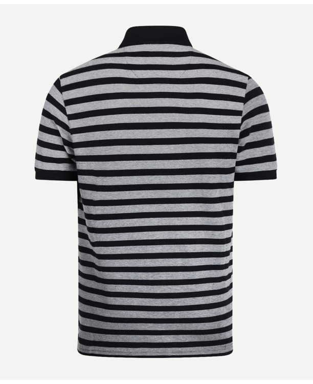 Oxford Piquee Stripe Polo 100% Cotton Heren