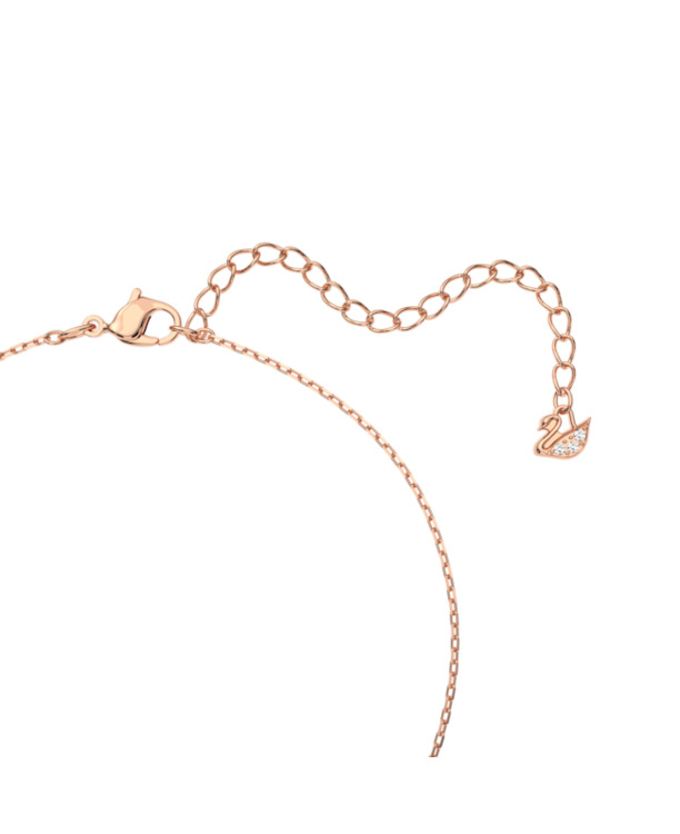 Dextera Round Necklace Rose Gold shiny Light Rose Crystal