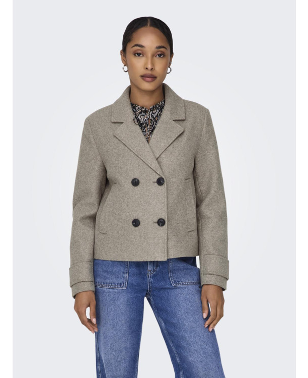 Spread Collar Long Sleeves (L/S) Omgekeerde jas met korte knoopsluiting