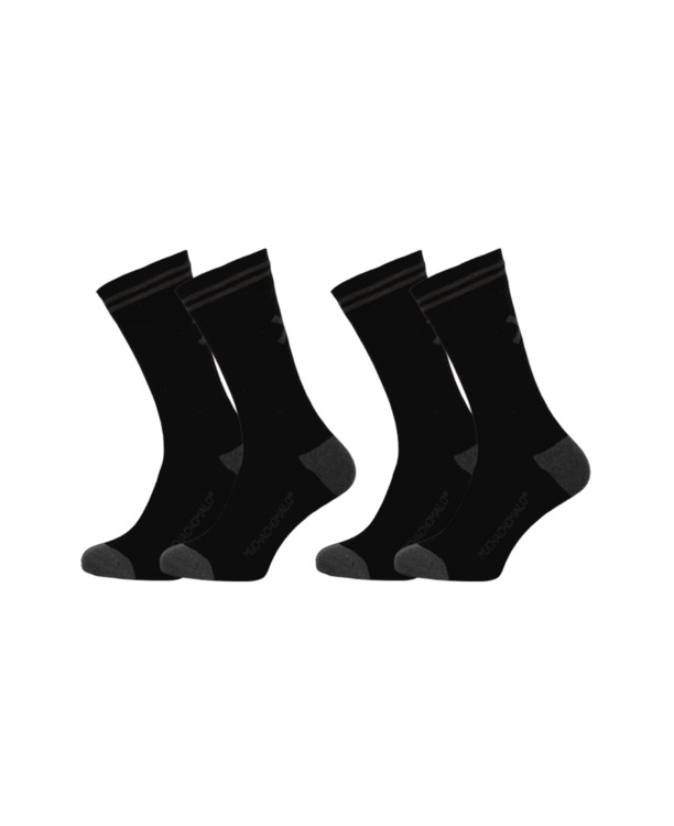 2-PACK SOLIDE SOKKEN LANG Black