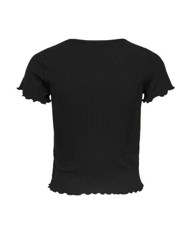 Regular Fit O-Neck Short Sleeves (S/S) Top met ronde hals voor dagelijks gebruik met ruches
