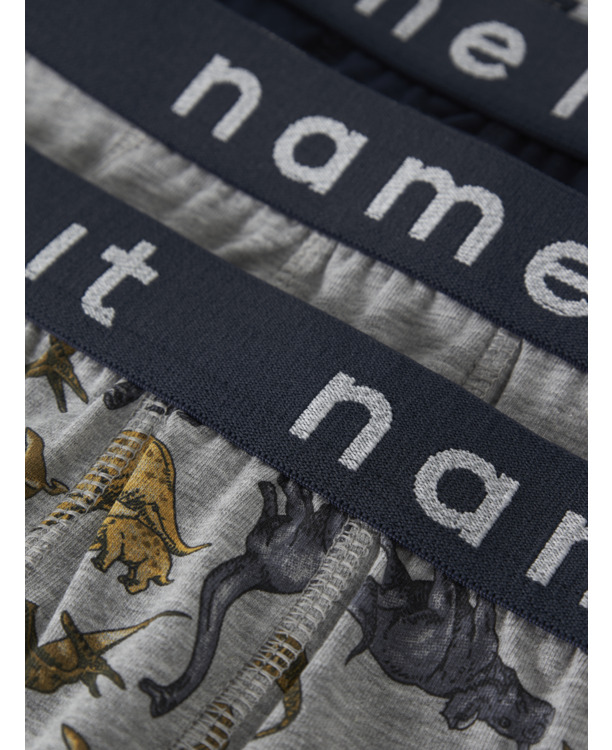 NKMPBOXER 3P GREY MELANGE DINO INJ