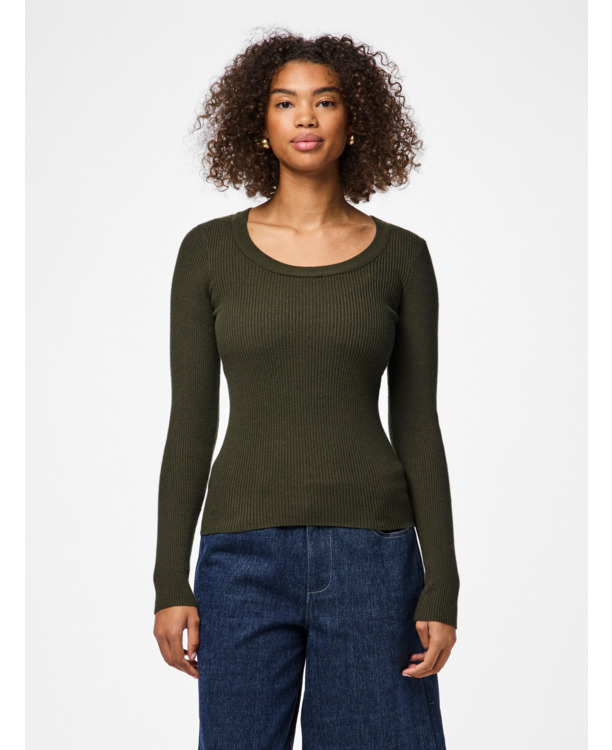 PCMIRA LS U-NECK KNIT NOOS BC