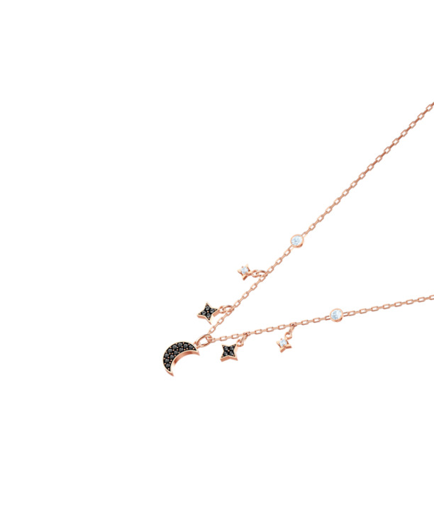 Symbolica Necklace Rose Gold shiny Jet Crystal