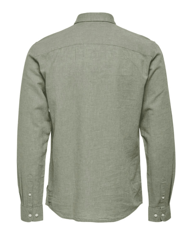 Slim Fit Overhemdkraag Lange Mouwen (L/M) Heren