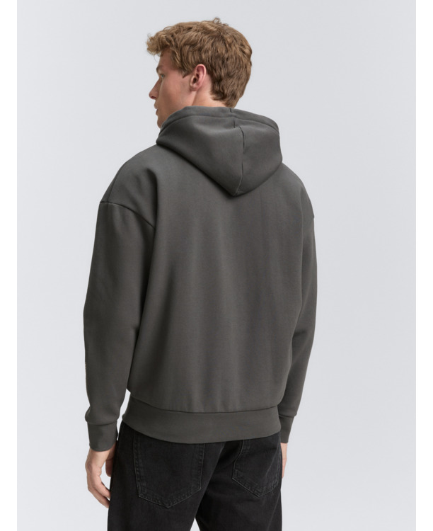 Relaxed fit sweatjack met capuchon