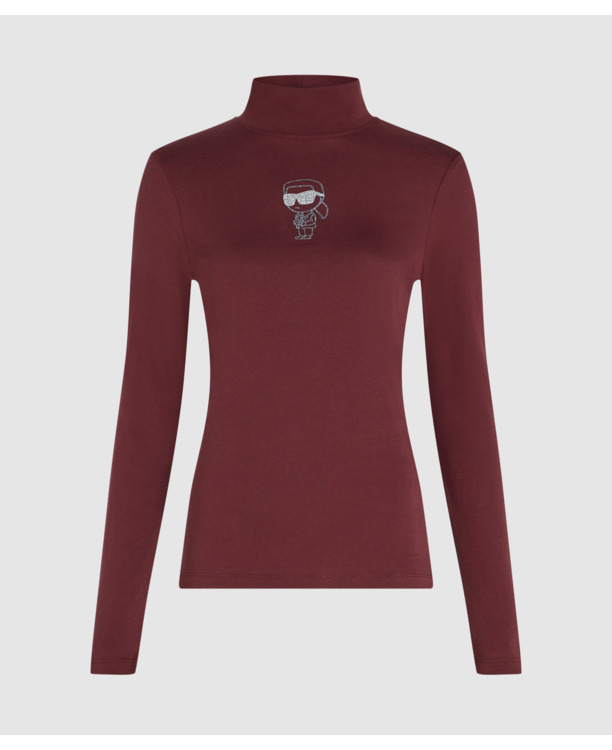 IKON GLITTER MOCK NECK LS TOP