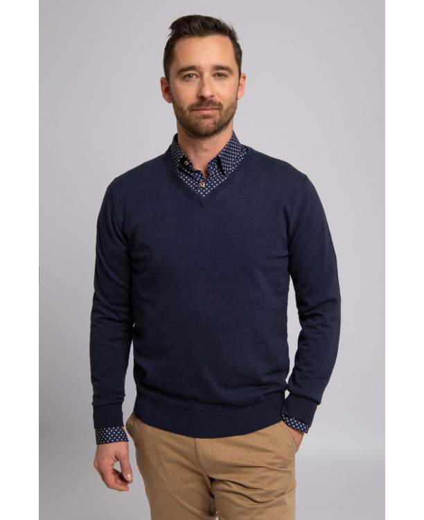 Suitable Pullover Vini V-Hals Navy