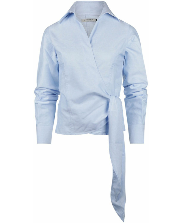 Steppin' Out Wikkel Blouse Julia Oxford Lichtblauw
