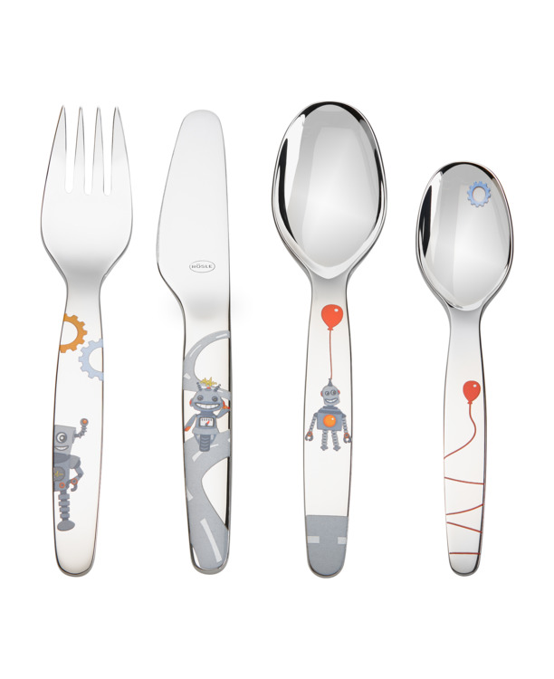 Child´s Cutlery Set 4pcs. "Little Robot"