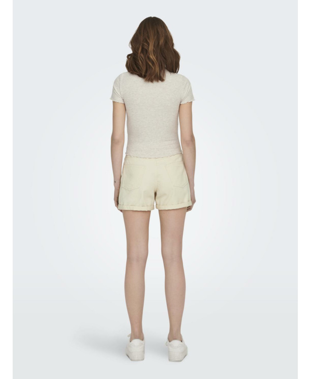 Regular Fit O-Neck Short Sleeves (S/S) Top met ronde hals voor dagelijks gebruik met ruches
