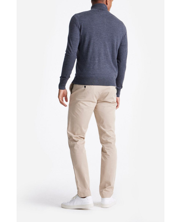 King Essentials The Michael Half Zip Pull Merino Antraciet