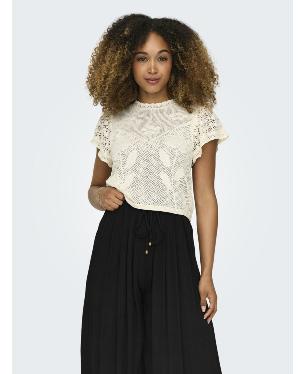 Standard Fit O-Neck Short Sleeves (S/S) Trendy jeugd O-hals mouwloze gebreide top