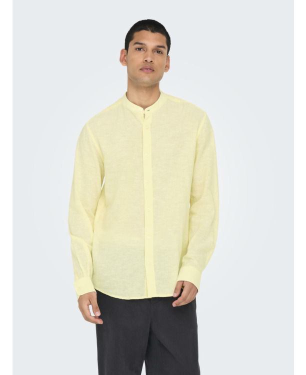 Slim Fit China Kraag Lange Mouwen (L/M) Heren