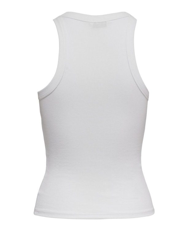 Slim Fit Square Neck Sleeveless (S/L) BASIC Tanktop zonder mouwen met slim fit