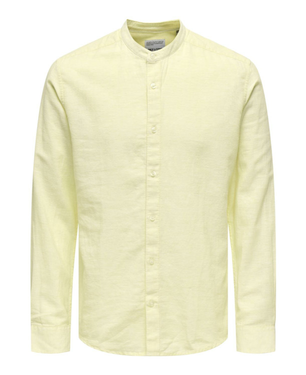 Slim Fit China Kraag Lange Mouwen (L/M) Heren