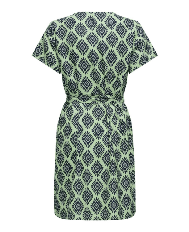 ONLLEAH S/S V-NECK BUTTON DRESS CS