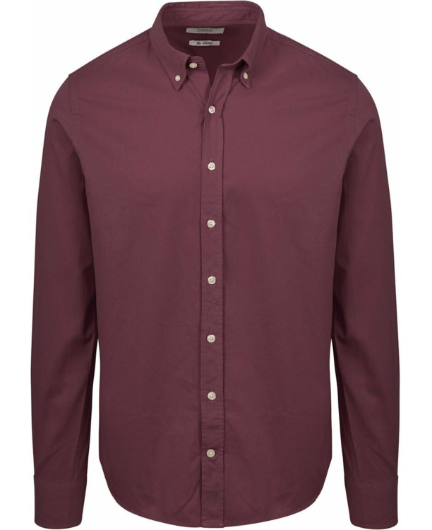 King Essentials The Tommy Overhemd Bordeaux