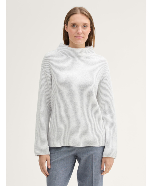 Uitgebreide trui met opstaande Kraag