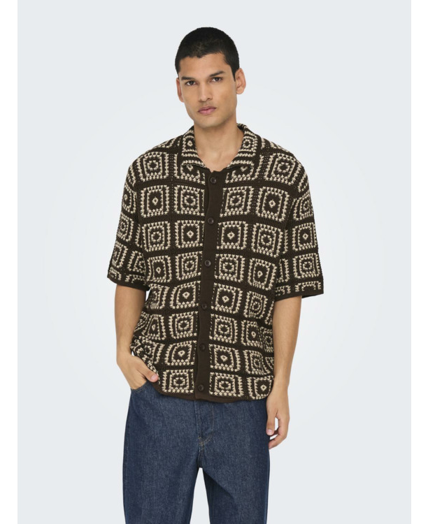 Relaxed Fit Shirt Kraag Korte Mouwen (K/M) Heren