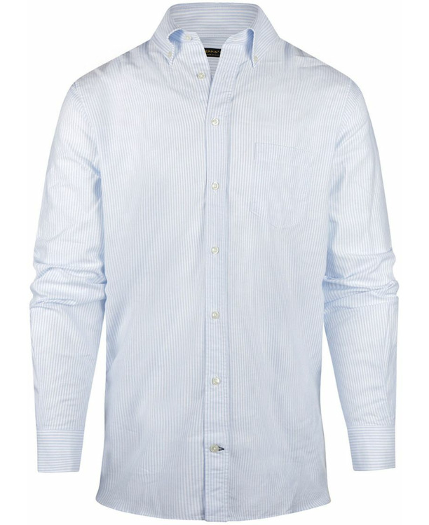 Steppin' Out Overhemd Oxford streep regular fit button-down Light Blue