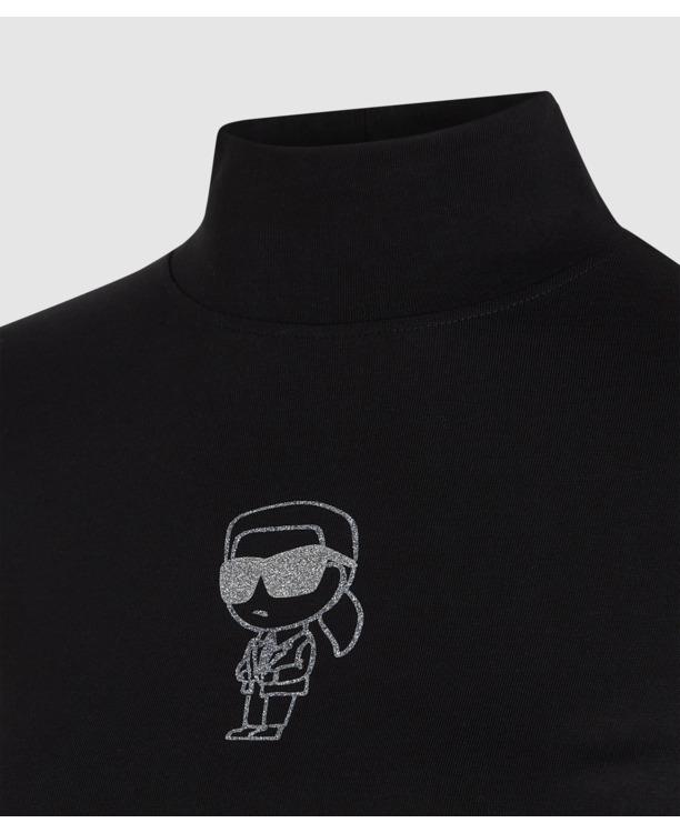 IKON GLITTER MOCK NECK LS TOP