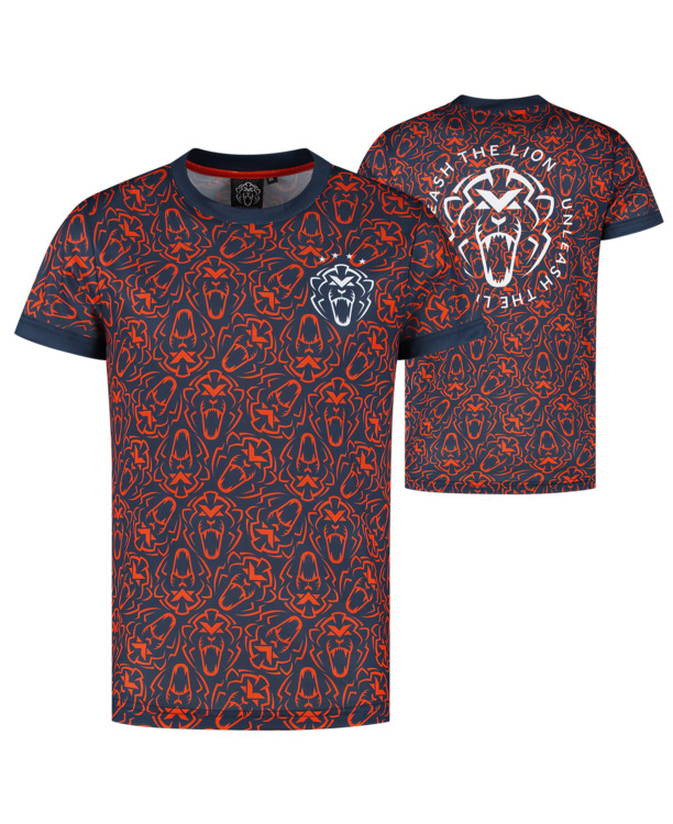 Orange Lion Sportshirt - Navy - Unleash The Lion