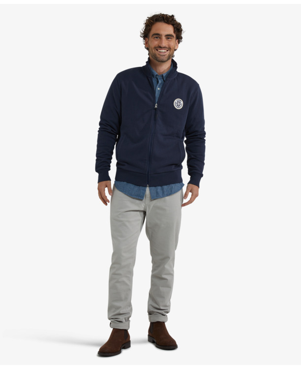 Zip Thru Sweatshirt 100% Cotton Heren