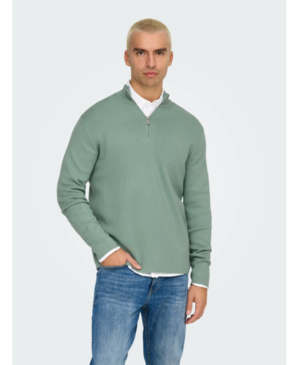 ONSCOOPER HALF ZIP HIGH NECK KNIT N