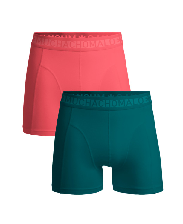 Heren 2-Pack Boxershorts Effen Green/Pink